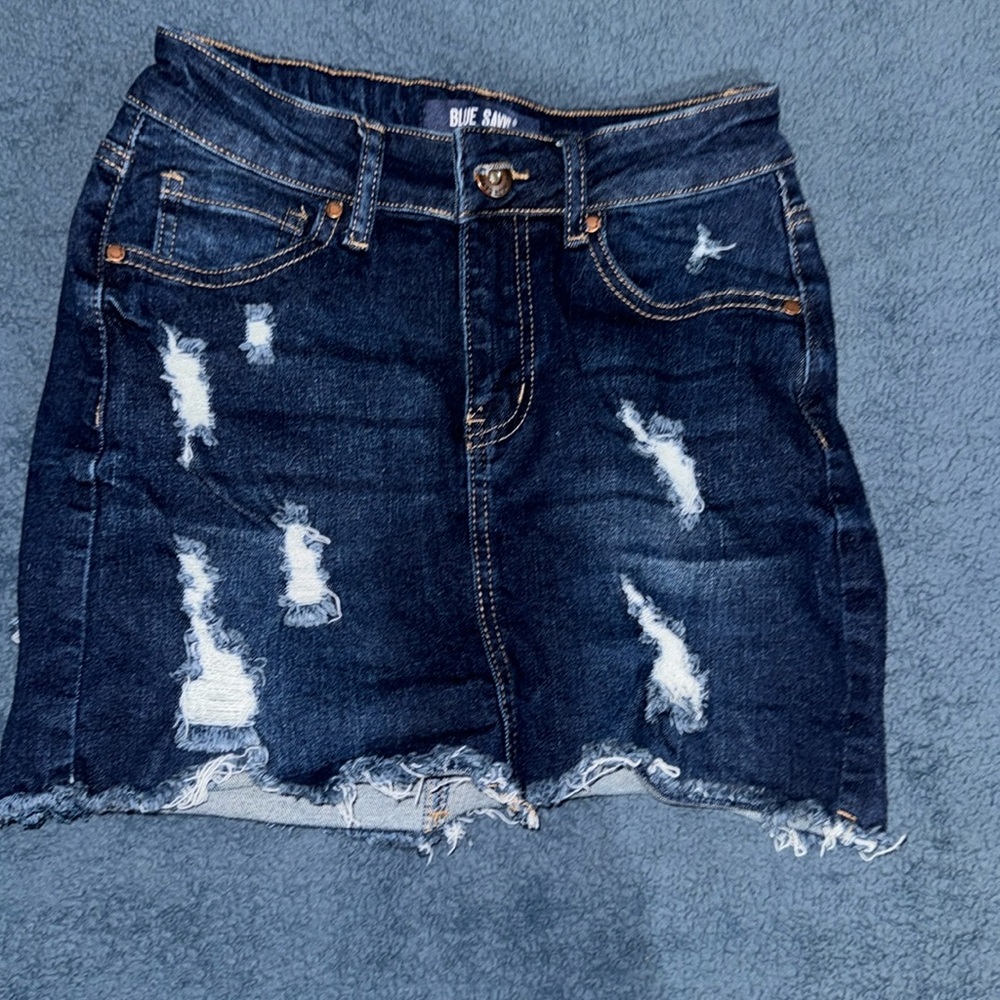 Blue savvy jean skirt